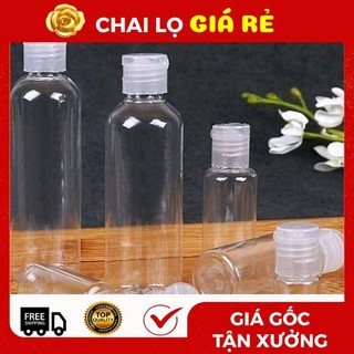 Chai Nhựa Nắp Bật ❣️ [10ml,20ml,30ml,50ml,100ml] Chai Nhựa Pet Nắp Bật Chiết Mỹ Phẩm ..