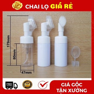 Chai lọ xịt tạo bọt mát xa ❣️ tạo bọt đầu cọ mát xa silicon 100ml,150ml,200ml đựng sữa rửa mặt