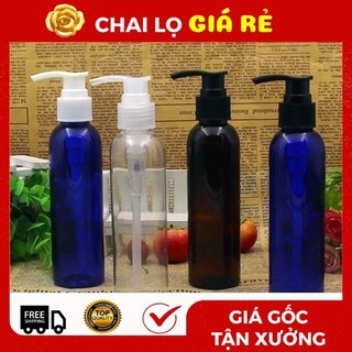 Chai Xịt Vòi Nhấn ❣️ Vỏ Nhựa Pet 100ml,150ml,200ml,250ml Chiết Mỹ Phẩm, Đựng Dầu Gội, Sữa Tắm