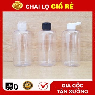 Chai Lọ Nhựa Nắp Bật ❣️ Nhựa Pet Nắp Bật Nâu 250ml Lùn Chiết Mỹ Phẩm ,.