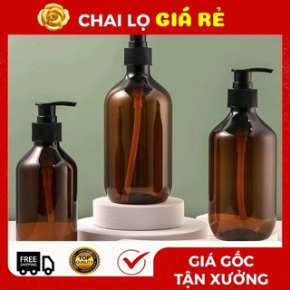 Chai Xịt Vòi Nhấn ❣️ Vỏ Nhựa Pet 300ml,500ml Đựng Dầu Gội, Sữa Tắm,.