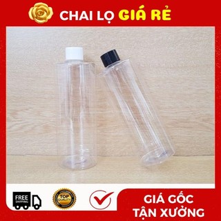 Chai Lọ Nhựa Pet 500ml, 1 Lít Dày Nắp Vặn Đen Đựng Mỹ Phẩm, Trà Sữa, Nước Ép Trái Cây. ❣️.