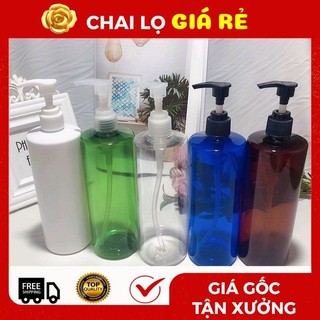 Chai Xịt Vòi Nhấn ❣️ Vỏ Nhựa Pet 500ml, 1 Lít Thân Cao Đựng Dầu Gội, Sữa Tắm.