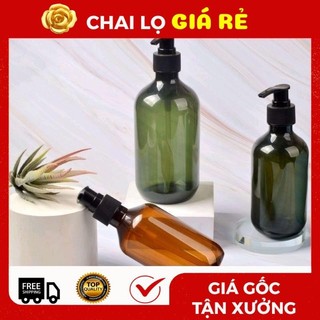 [500ml, 1 Lít] Chai Lọ Nhựa Pet Vòi Nhấn Chiết Dầu Gội, Sữa Tắm ❣️.
