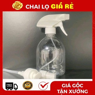 Chai Lọ Vòi Xịt Kính ❣️ [500ml] Nhựa Pet 500ml Béo Lùn Rỗng Chiết Dung Dịch