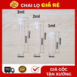 Vỏ lọ ống chiết mẫu thử nước hoa 1ml 2ml 3ml đựng dầu thơm ❣️ top rẻ