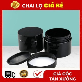Hủ Hộp Đựng Kem ❣️ Nhựa Pet Đen 100g Chiết Mỹ Phẩm , Phụ Kiện Du Lịch Top Rẻ