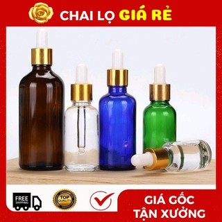 Chai lọ chiết serum đựng tinh dầu bóp giọt khoen vàng ❣️