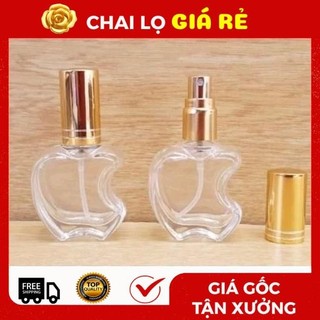 Lọ Chiết Nước Hoa ❣️ Vỏ Lọ Chiết Nước Hoa Hình Táo Thủy Tinh 10ml-12ml Đựng Dầu Thơm . Top Rẻ