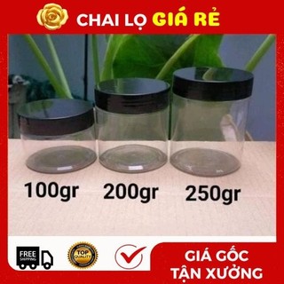 Hủ Hộp Đựng Kem ❣️ Vỏ Nhựa Pet 100g,200g,250g Đựng Mỹ Phẩm, Thực Phẩm, Đồ Khô, Ngũ Cốc Top Rẻ