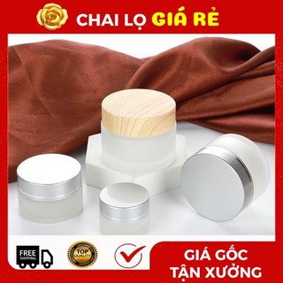 Hủ Đựng Kem [5g,10g] Vỏ Chiết Mỹ Phẩm Thủy Tinh Mờ Nắp Bạc ❣️