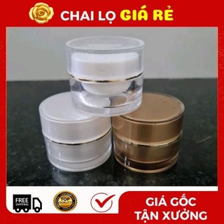 Hủ Hộp Đựng Kem ❣️ Vỏ Chiết Mỹ Phẩm Tròn Rc Nắp Trơn 5g,10g Có Lót, Phụ Kiện Du Lịch Top Rẻ
