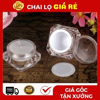 Hủ Hộp Đựng Kem ❣️ Vỏ Chiết Mỹ Phẩm Kim Cương 3g,5g,10g, Phụ Kiện Du Lịch Top Rẻ