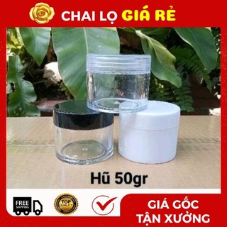 Hủ Hộp Đựng Kem ❣️ Nhựa Trong 50g Có Nắp Lót , Hũ Hộp Đựng Mỹ Phẩm , Phụ Kiện Du Lịch Top Rẻ