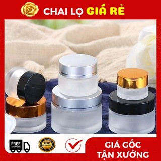 Hủ Hộp Đựng Kem ❣️ Thủy Tinh Bạc 30g,50g Chiết Mỹ Phẩm , Phụ Kiện Du Lịch Top Rẻ