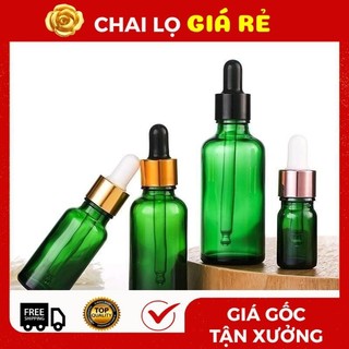 Lọ Chiết Serum [50ml] Đựng Tinh Dầu Xanh Lá Chiết Serum Khoen Vàng,Đen,Bạc ❣️