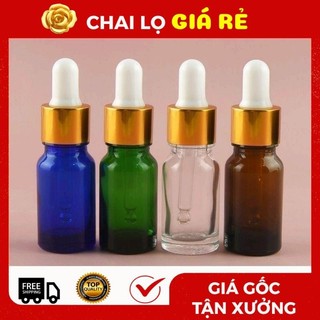 Chai Lọ Chiết Serum ❣️ [15ml,20ml] Đựng Tinh Dầu Bóp Giọt Khoen Vàng, Đen, Bạc, Trắng