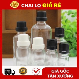 Lọ Chiết Serum ❣️ [50ml,100ml] đựng tinh dầu thủy tinh nắp vặn đen