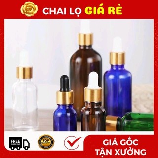 Chai Lọ Chiết Serum ❣️ [15ml,20ml] Đựng Tinh Dầu Bóp Giọt Khoen Vàng, Bạc, Đen. Top Rẻ