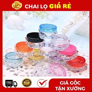 [100c] Hũ Hộp Nhựa Vuông 3g Chiết Mỹ Phẩm ❣️, Phụ Kiện Du Lịch Top Rẻ