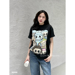 Áo phông gia đinh labubu sắc màu