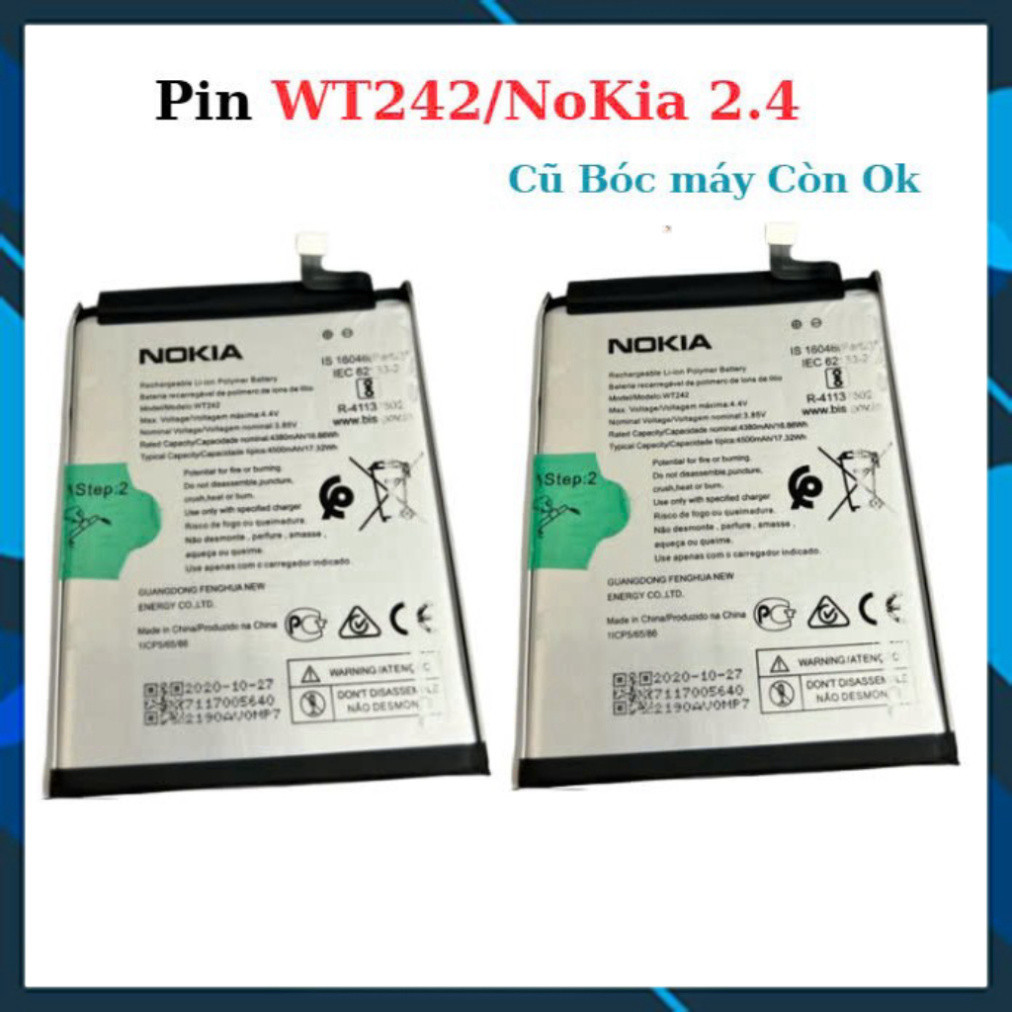 Pin WT242/NoKia 2.4 (zin Bóc Máy) ,mới về