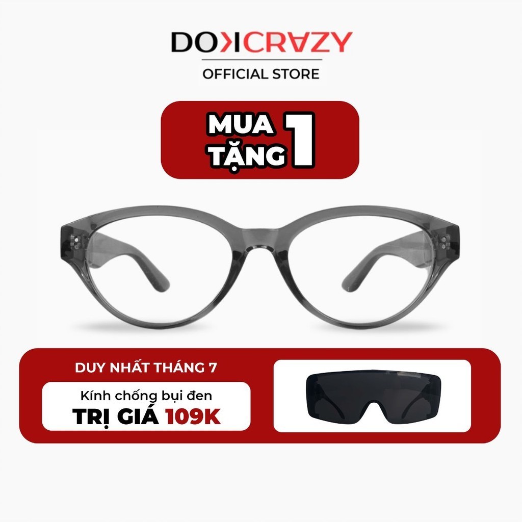 Gọng kính nhựa DOKCRAZY JIMMY Mắt Mèo Nữ Cao Cấp, Chống tia UV, ánh sáng xanh, Hot Trend Hàn Quốc