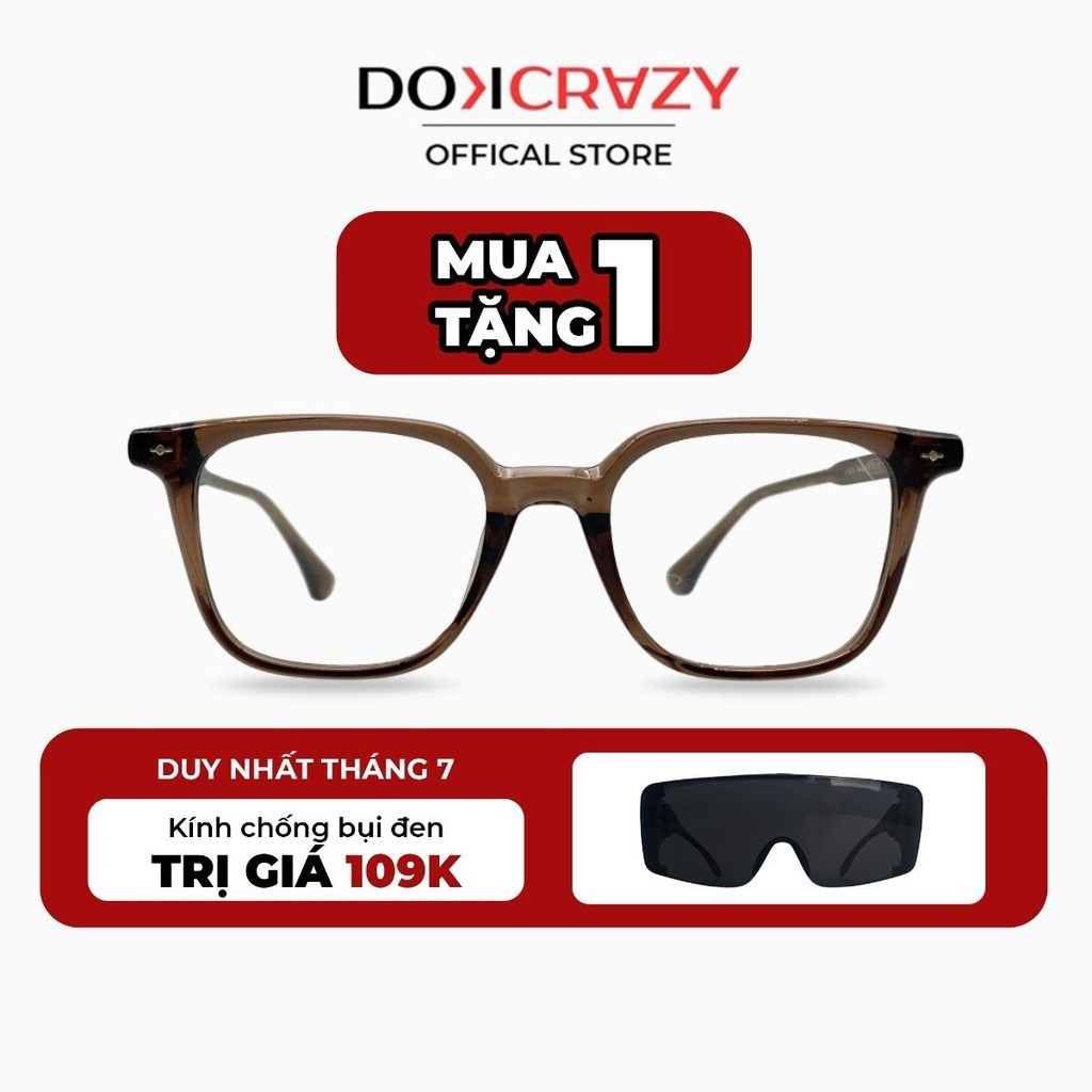 Gọng kính thời trang DOKCRAZY NORU cao cấp, Hot Trend Hàn Quốc, chống ánh sáng xanh tia UV400