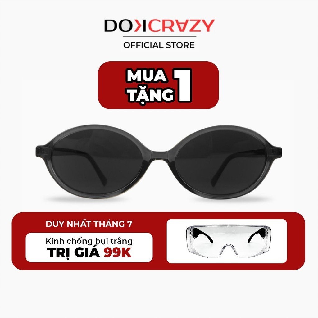 Kính mát thời trang DOKCRAZY ZIKAA Nhựa Cao Cấp, Mắt Tròn, Basic Dễ Phối Đồ, Chống tia UV400
