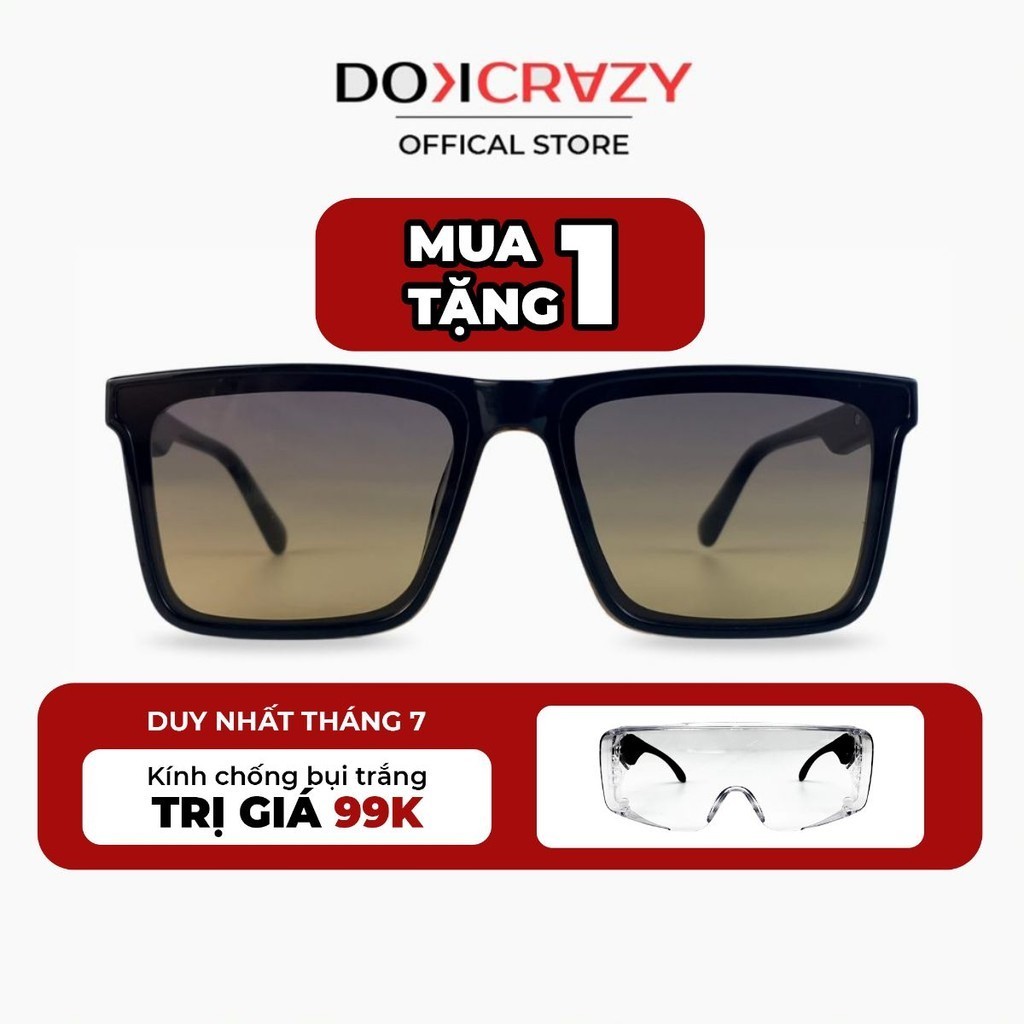 Kính mát thời trang DOKCRAZY ROW nhựa cao cấp phù hợp nhiều dáng mặt, chống tia UV400 -BST RADIANT