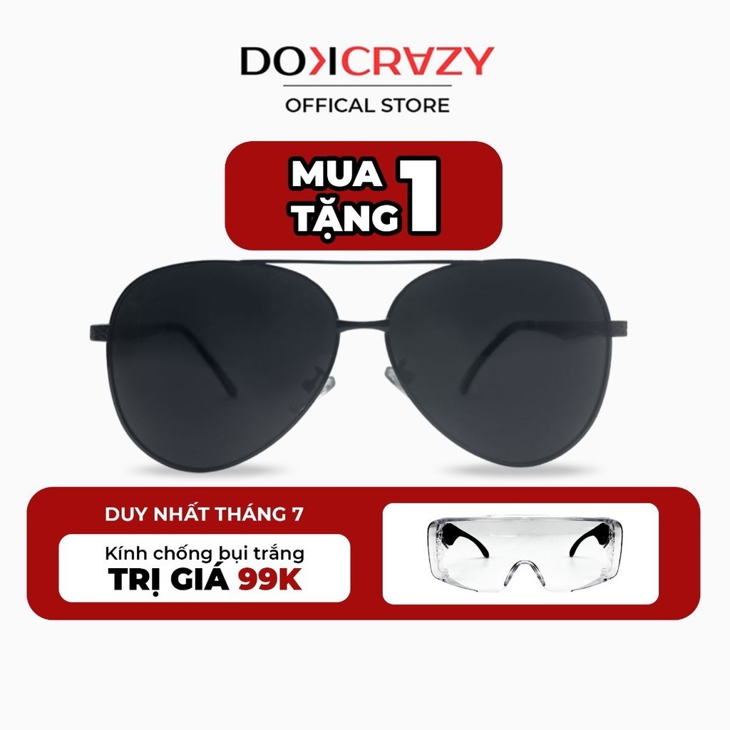 Kính mát thời trang DOKCRAZY PICO mắt kính Phi Công, Unisex ,Chất liệu Hợp Kim không gỉ ,Chống UV400