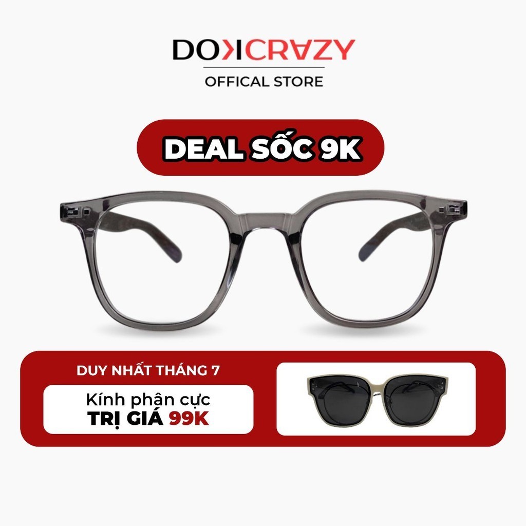 Gọng kính DOKCRAZY WOODY Gọng Gỗ, nam nữ Thời Trang chất liệu Cao Cấp, Nhẹ, Chống ánh sáng xanh