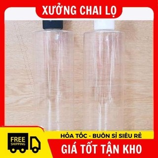 Chai lọ nhựa nắp bật nhựa pet nắp bật 500ml thân cao chiết mỹ phẩm ,