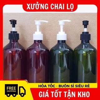 Chai Lọ Xịt Vòi Nhấn 500ml Nhựa Pet Đựng Dầu Gội, Sữa Tắm