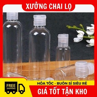 Chai Lọ Nhựa Nắp Bật  [10ml,20ml,30ml,50ml,100ml] Vỏ Nhựa Pet Đựng Gel, Sữa Rửa Mặt ,