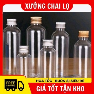 Chai Chiết Mĩ Phẩm  Vỏ Nhựa Pet Nắp Vặn Nhôm 20ml,30ml,50ml,100ml