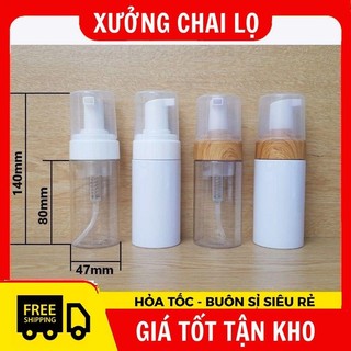 Chai Xịt Tạo Bọt Xịt Giọt  Đựng Sữa Rửa Mặt 30ml,50ml,100ml,150ml,200ml Chiết Mỹ Phẩm Du Lịch