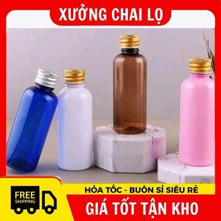 Chai Lọ Chiết Mĩ Phẩm  Vỏ Nhựa Pet Nắp Vặn Nhôm 100ml,50ml,30ml Đựng Mỹ Phẩm