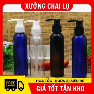 Chai Nhựa Pet Vòi Nhấn Sữa Tắm 100ml/150ml/200ml/250ml Đựng Gel, Sửa Rửa Mặt