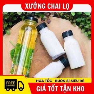 Chai Lọ Nhựa Trong Tròn Rỗng Đựng Trà Sữa, Sữa Chua, Nước Ép 100ml