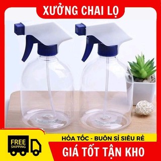 Chai Vòi Xịt Kính  [500ml] Nhựa Pet Béo Lùn Rỗng Chiết Mỹ Phẩm