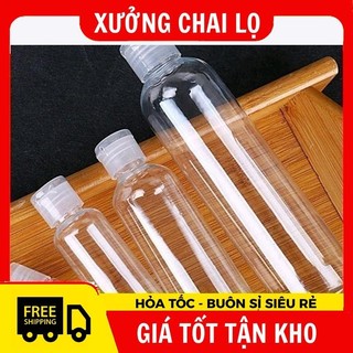 Chai Nhựa Nắp Bật  Nhựa Pet Trong Suốt 30ml,50ml,100ml Đựng Mỹ Phẩm ,