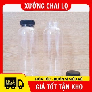 Chai Lọ Nhựa Pet 330ml Cổ Rộng Đựng Chè Dưỡng Nhang, Trà Sữa, Nước Ép