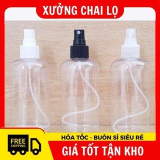 Chai Lọ Xịt Phun Sương  Vỏ Nhựa Pet 250ml Lùn Chiết Mỹ Phẩm
