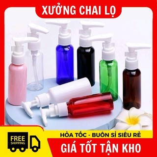 Chai Xịt Vòi Nhấn  Vỏ Nhựa Pet 20ml 30ml 50ml 100ml Đựng Dầu Gội,