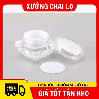 Hũ Hộp Kim Cương 3g,5g,10g Đựng Mỹ Phẩm, Chiết Kem ,