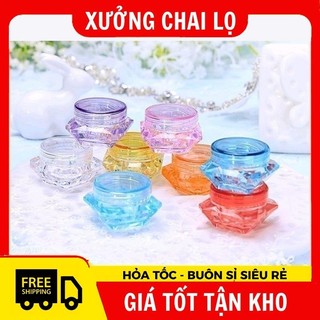 Hũ Hộp Đựng Kem Trong Suốt 3g,5g Kim Cương Chiết Mỹ Phẩm