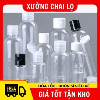 Chai Lọ Nhựa Nắp Bật  Vỏ Nhựa Pet [20ml,30ml,50ml,100ml,150ml,200ml,250ml] Chiết Dầu Gội