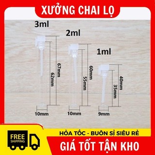 [100sp] Vỏ Chiết Mẫu Thử Nước Hoa 1ml 2ml 3ml, Phụ Kiện Du Lịch .