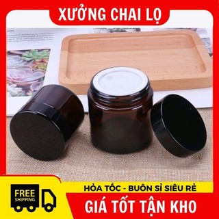 Hủ Hộp Đựng Kem Thủy Tinh Nâu 20g/30g/50g/100g ,, Phụ Kiện Du Lịch ,